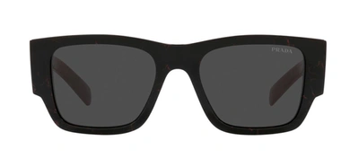 Shop Prada Pr 10zs 11f5s0 Wayfarer Sunglasses In Grey