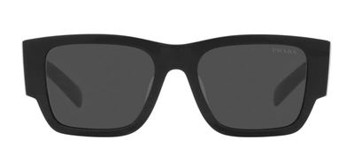 Shop Prada Pr 10zs 1ab5s0 Wayfarer Sunglasses In Grey