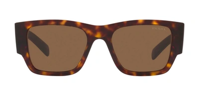 Shop Prada Pr 10zs 2au06b Wayfarer Sunglasses In Brown