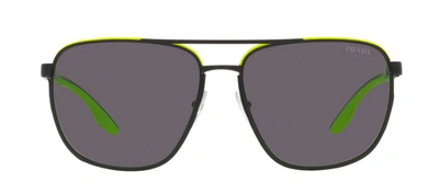 Shop Prada Ps 50ys 17g01v Navigator Sunglasses In Grey