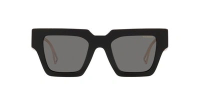 Shop Versace Ve4431 Gb1/81 Square Polarized Sunglasses In Grey