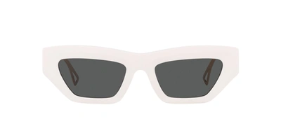 Shop Versace 0ve4432u 401/87 Cat Eye Sunglasses In Grey
