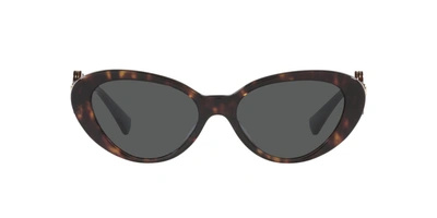 Shop Versace 0ve4433u 108/87 Cat Eye Sunglasses In Grey