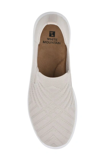 Shop White Mountain Footwear Until Knit Slip-on Sneaker In Taupe/ Fabric