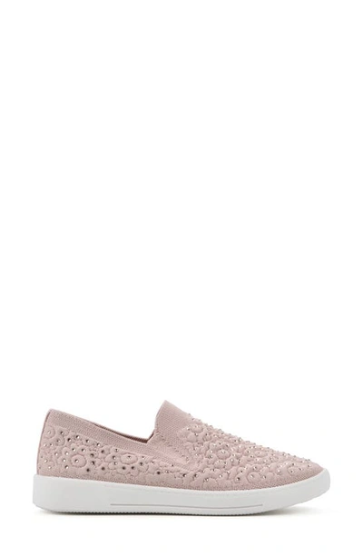 White Mountain Footwear Unit Knit Slip-on Sneaker In Mauve/ Fabric