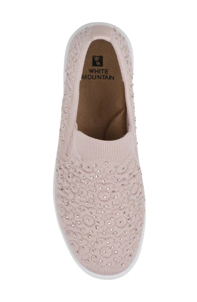 White Mountain Footwear Unit Knit Slip-on Sneaker In Mauve/ Fabric