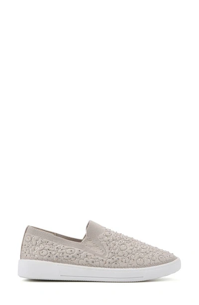White Mountain Footwear Unit Knit Slip-on Sneaker In Taupe/ Fabric