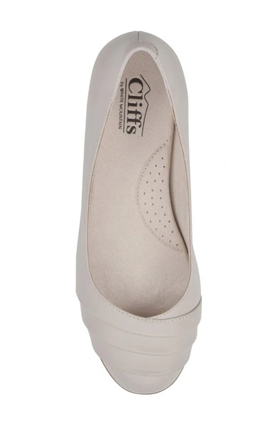 Shop White Mountain Footwear Clara Ballet Flat In Light Taupe/ Smooth