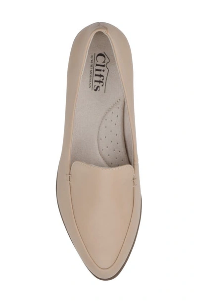 Shop Cliffs By White Mountain Mint Pointed Toe Loafer In Lt Natural/ Smooth