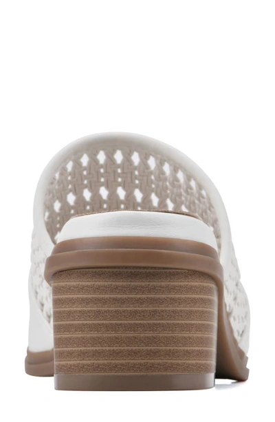 Cliffs By White Mountain Corley Heeled Mule In White/ Burnished/ Smooth