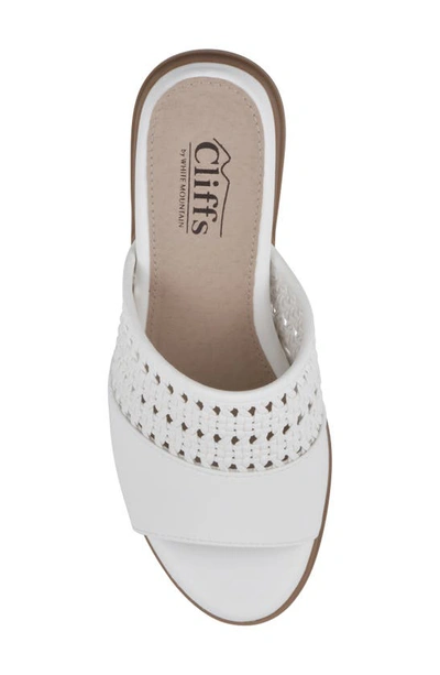 Cliffs By White Mountain Corley Heeled Mule In White/ Burnished/ Smooth