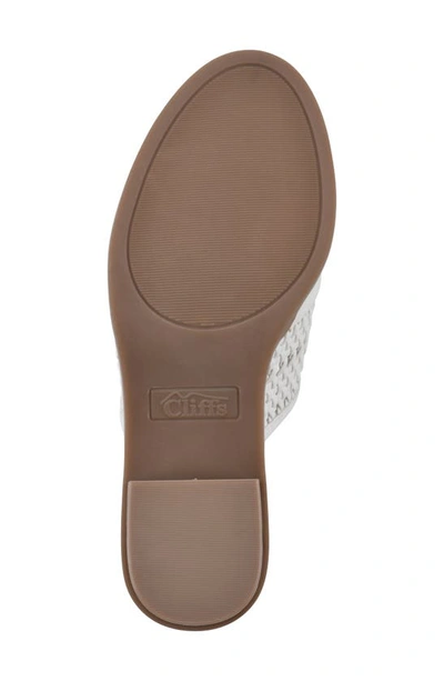 Cliffs By White Mountain Corley Heeled Mule In White/ Burnished/ Smooth