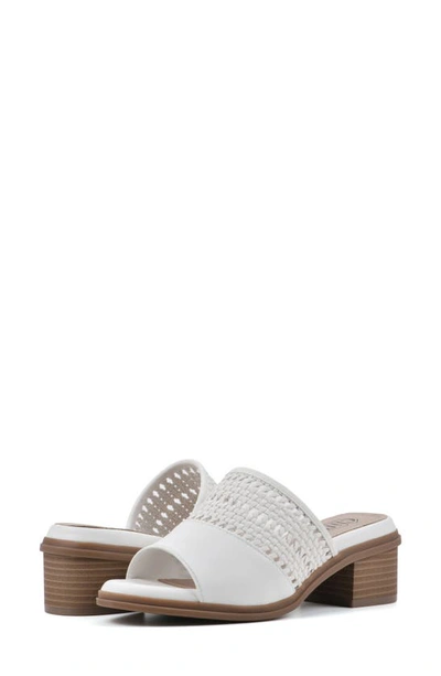 Cliffs By White Mountain Corley Heeled Mule In White/ Burnished/ Smooth