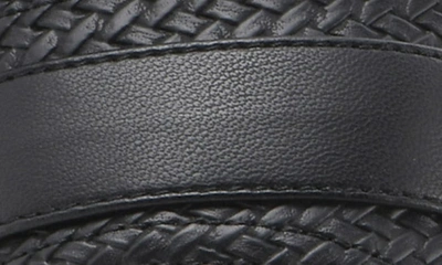 Cliffs By White Mountain Benedict Wedge Thong Sandal In Black/ Woven