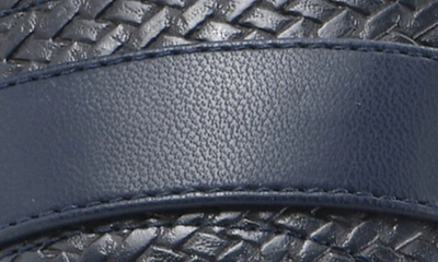Cliffs By White Mountain Benedict Wedge Thong Sandal In Navy/ Woven