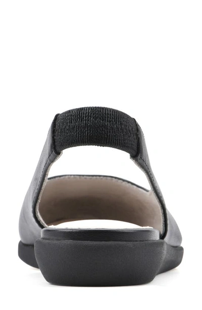 Cliffs By White Mountain Memory Slingback Flat In Black/ Smooth