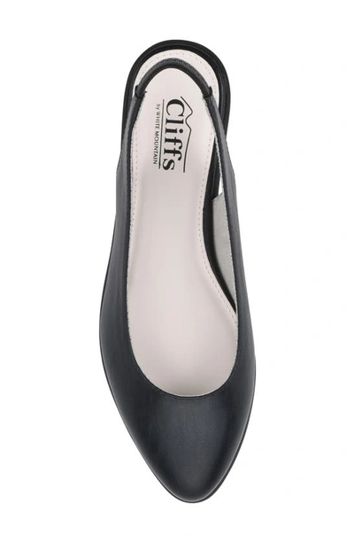 Cliffs By White Mountain Memory Slingback Flat In Black/ Smooth
