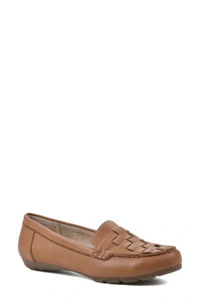 Shop Cliffs By White Mountain Giver Moc Toe Loafer In Tan Tumbled Smooth