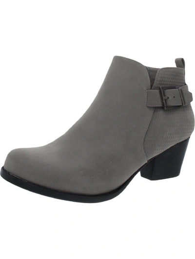 Shop Baretraps Rudy Womens Faux Suede Block Heel Ankle Boots In Grey