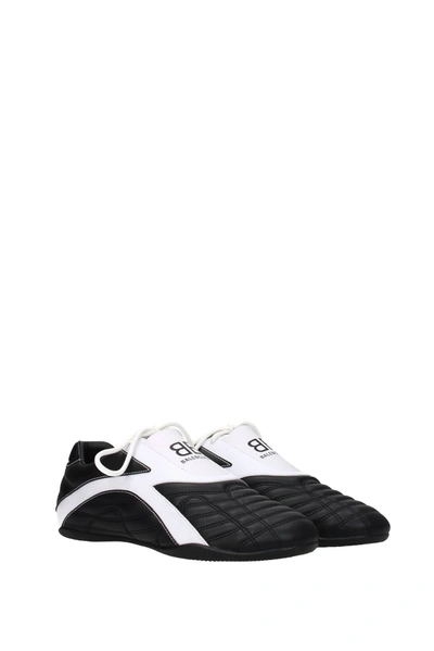Shop Balenciaga Sneakers Zen Leather Black White
