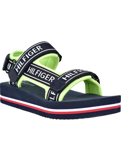 Tommy Hilfiger Nurii Womens Logo Ankle Strap Flatform Sandals In Multi |  ModeSens