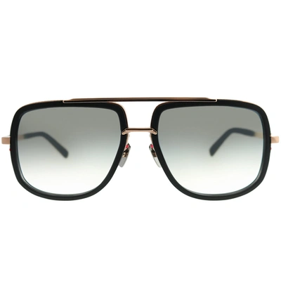 Dita Mach-one Drx-2030-l-blk-rgd-59 Unisex Aviator Sunglasses In Black