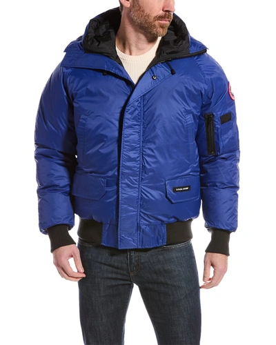 Shop Canada Goose Chilliwack Down Bomber Coat In Blue