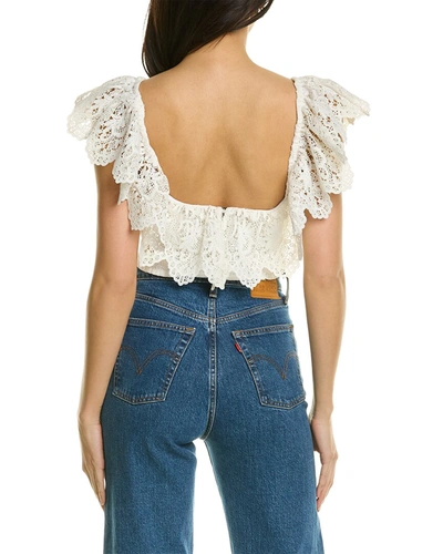 Shop Alice And Olivia Bleeker Top In White