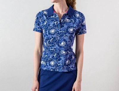 Shop Krimson Klover Dina Polo Shirt In Blue Jay