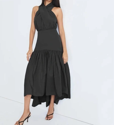 Shop Veronica Beard Radley Taffeta Dress In Black