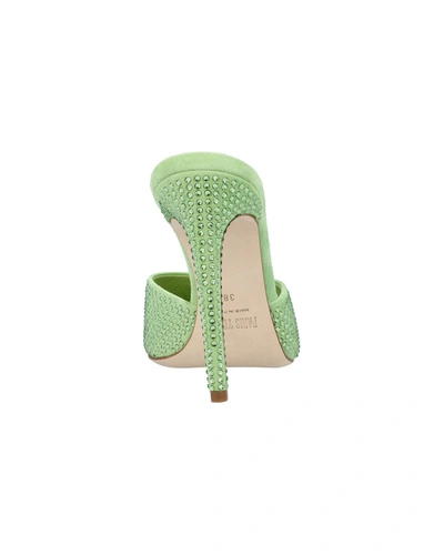 Shop Paris Texas Holly Stiletto Leather Mule In Green