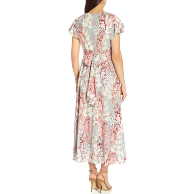 Shop Adrianna Papell Womens Floral Calf Midi Dress In Multi