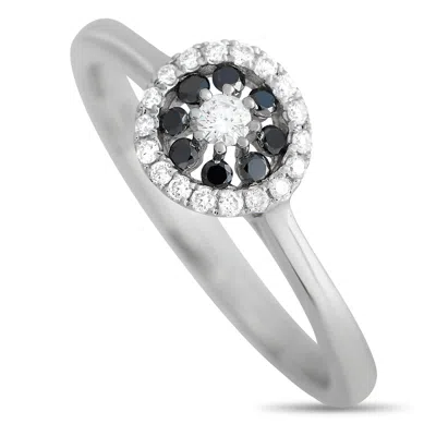 Piero Milano 18k White Gold 0.23ct White And Black Diamond Ring