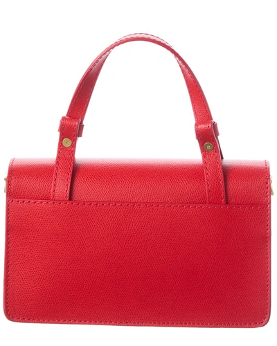 Shop Persaman New York Chiara Leather Shoulder Bag In Red