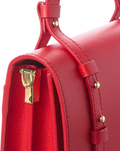 Shop Persaman New York Chiara Leather Shoulder Bag In Red