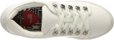 Shop Love Moschino Women's Trainers Leather Sneakers In White