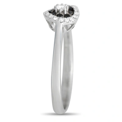 Piero Milano 18k White Gold 0.28ct White And Black Diamond Ring