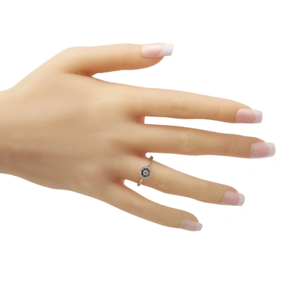 Piero Milano 18k White Gold 0.28ct White And Black Diamond Ring