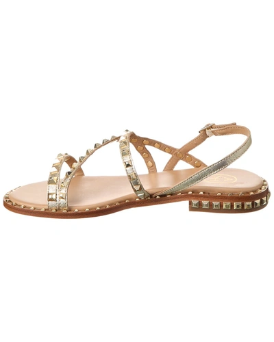 Shop Ash Peace Leather Sandal In Gold