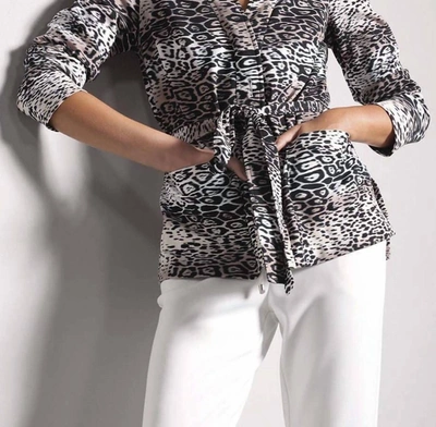 Shop Airfield Prego Jacket In Taupe/black In Silver
