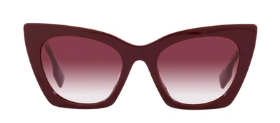 Shop Burberry Marianne 0be4372u 39798h Cat Eye Sunglasses In Violet