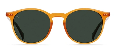 Shop Raen Basq S399 Round Polarized Sunglasses In Green