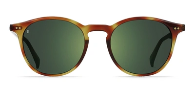 Shop Raen Basq S990 Round Sunglasses In Green