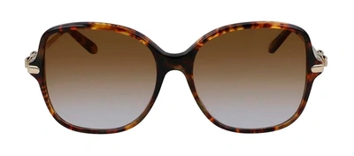Shop Ferragamo Sf990sr 219 Oversized Square Sunglasses In Brown