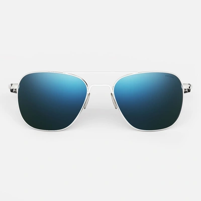 Shop Randolph Engineering Randolph Aviator Sunglasses In Skytec™ Polarized Cobalt
