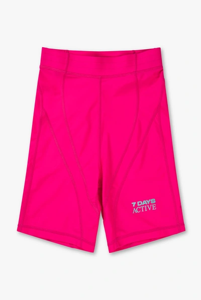 Shop 7 Days Active Panelled Bike Shorts - Pink Glo