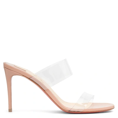 Shop Christian Louboutin Just Nothing 85 Pvc Nude Sandals