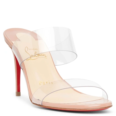 Shop Christian Louboutin Just Nothing 85 Pvc Nude Sandals