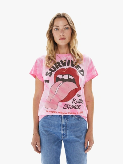 Shop Madeworn The Rolling Stones Dye T-shirt In Pink