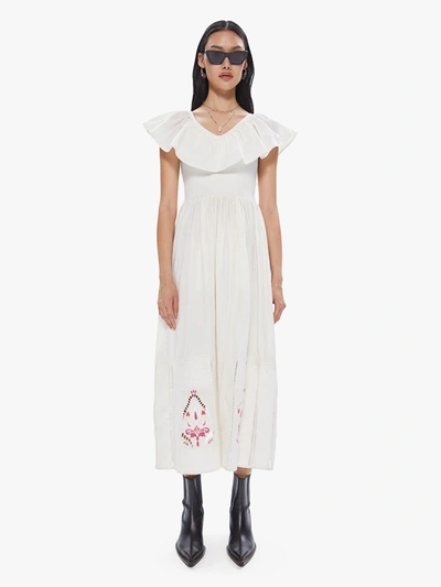 Shop Maria Cher Tilda Midi Dress Off-white (also In S, M,l) In Natural